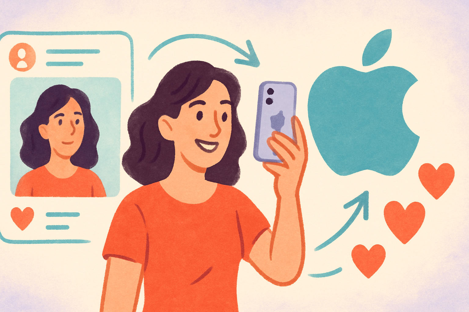 Graphique montrant l'impact du marketing d'influence sur les ventes d'Apple.