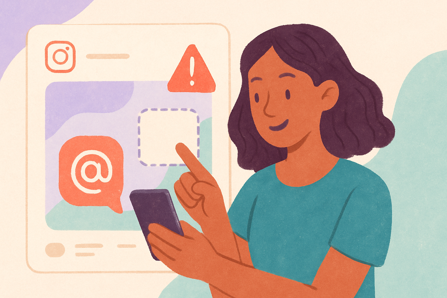 Guide visuel sur le tagging d'utilisateurs sur Instagram.