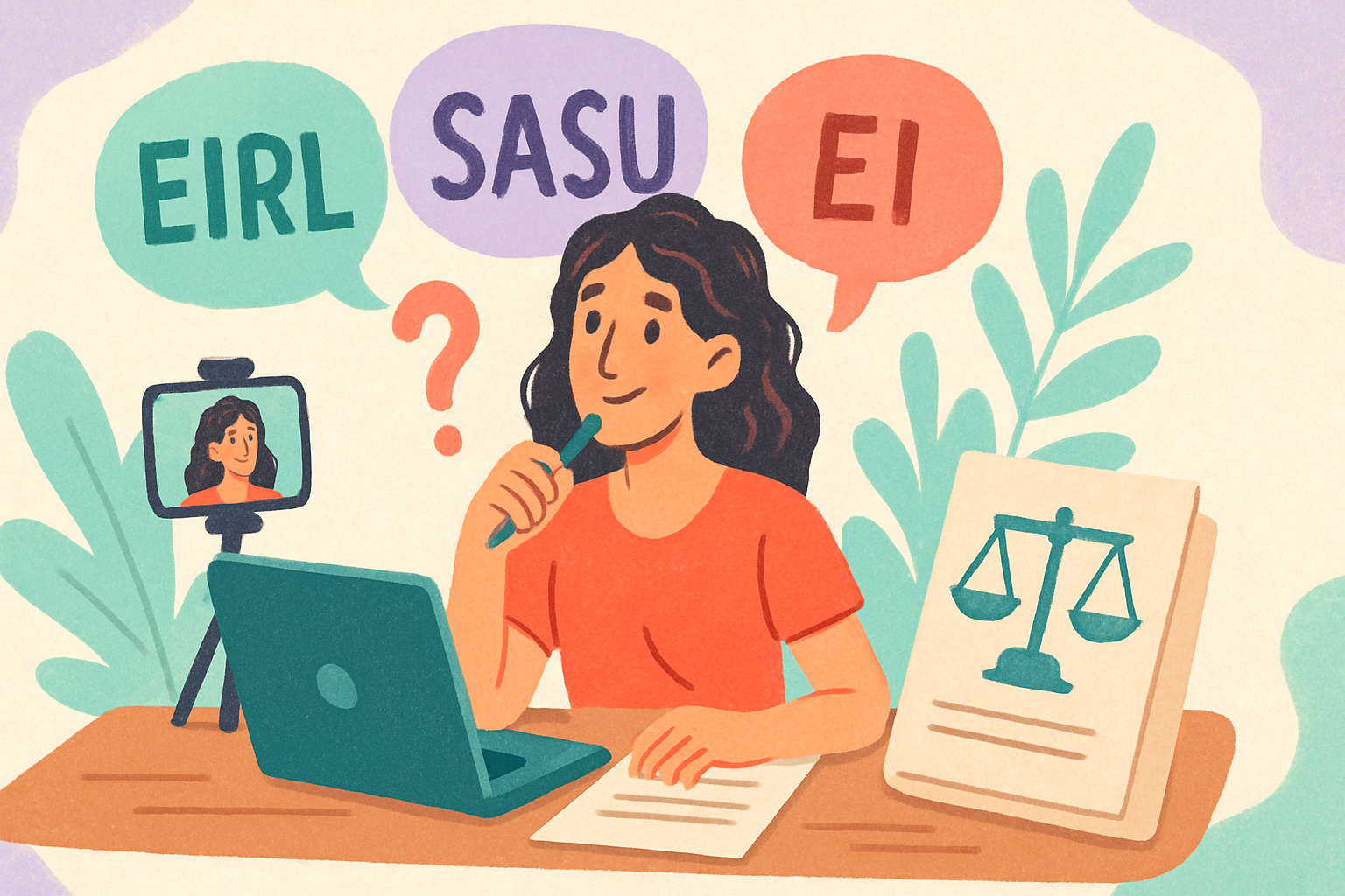 Infographie sur les statuts juridiques des influenceurs e-commerçants en 2026.