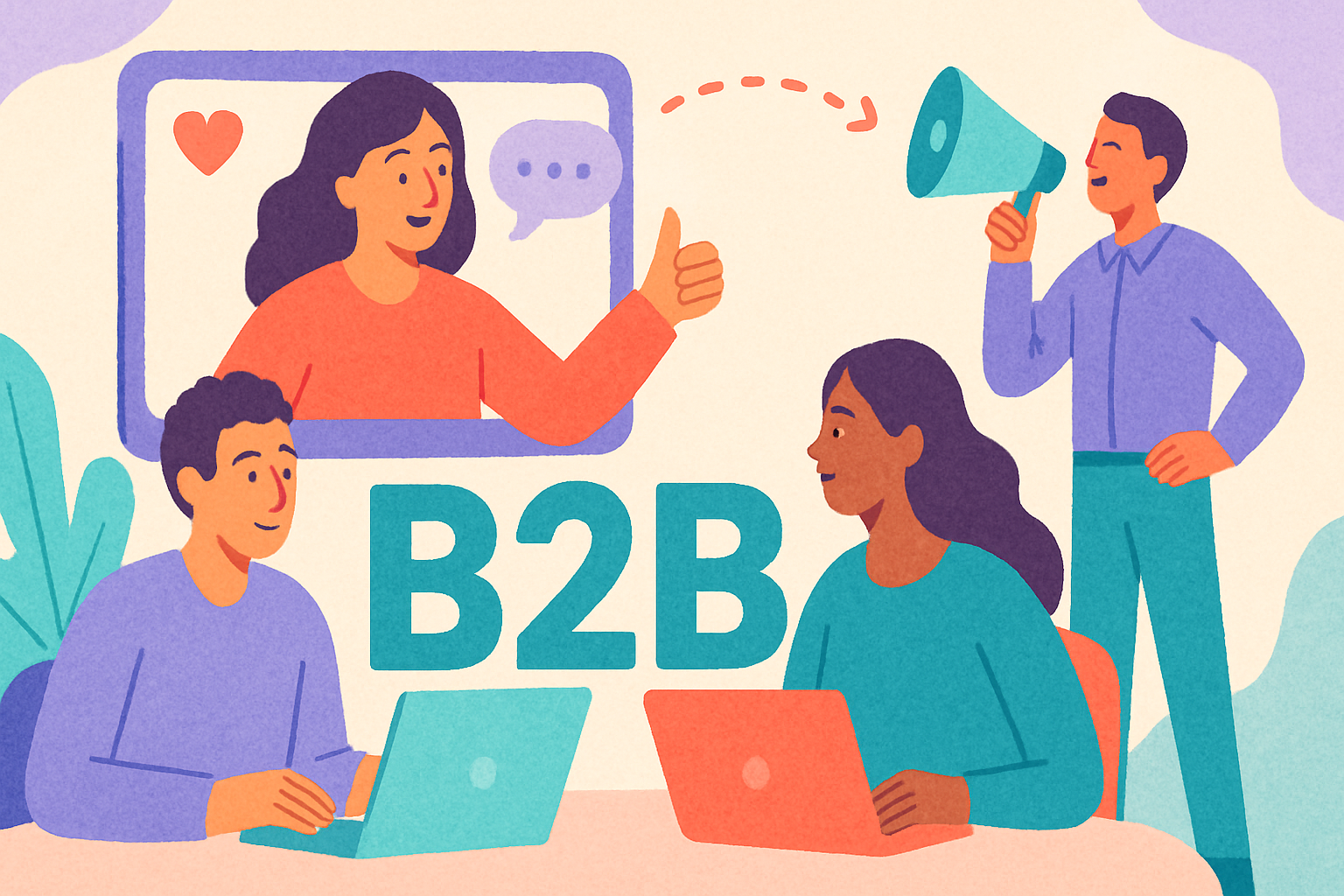 Définition du marketing d'influence B2B avec des exemples clés.
