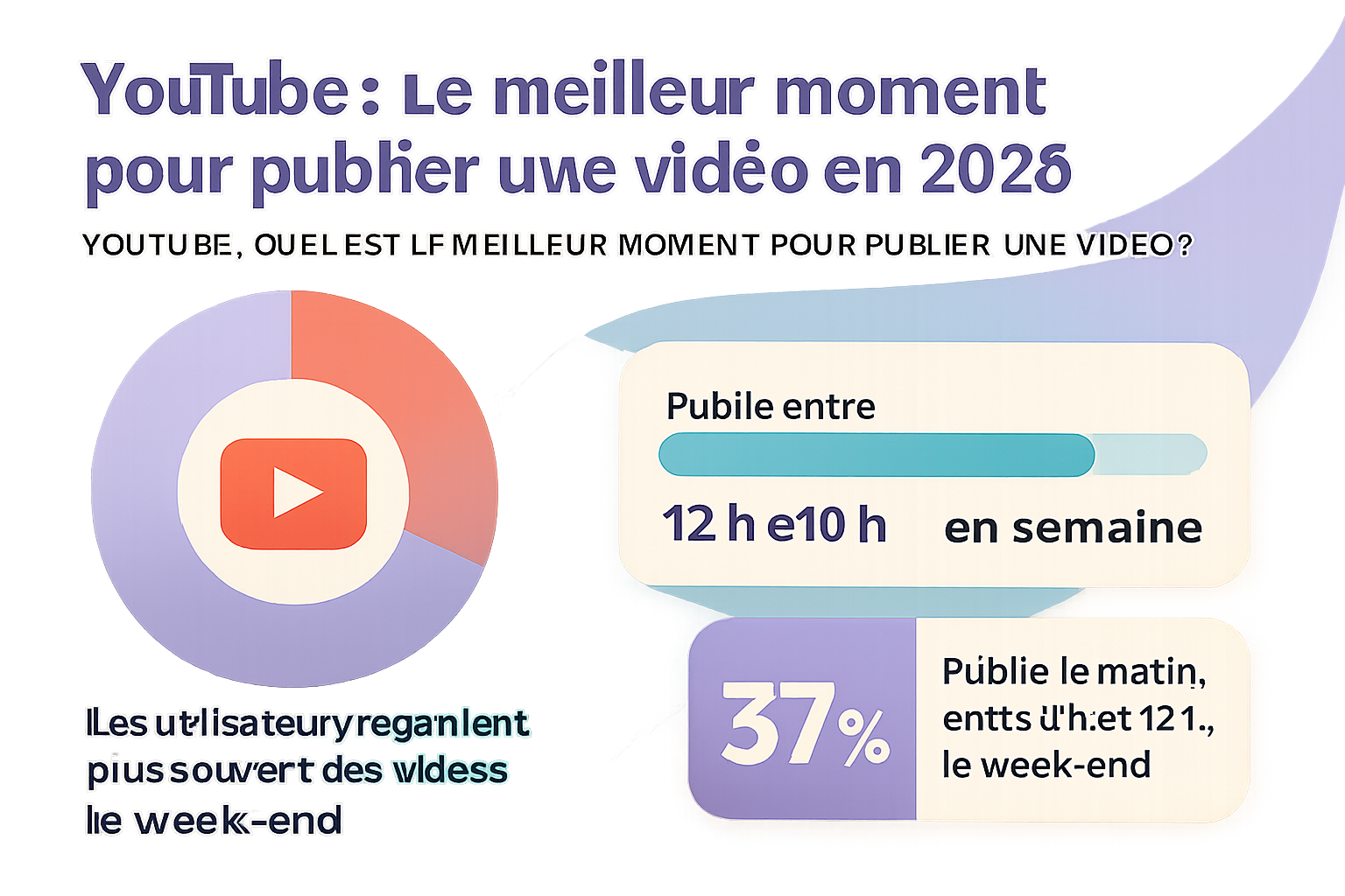 Graphique montrant les meilleurs moments pour publier sur YouTube en 2026.